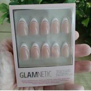 Glamnetic Brand New Press On Nail ~ A Double French ~ 👀👀 Short Almond